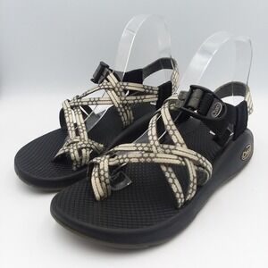 Chaco ZX 2 Yampa Gray White Toe Loop Outdoor Sandals Adjustable Straps Women's 8
